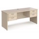 Maestro Panel End 600mm Straight Desk with 2 x Two Drawer Pedestal
